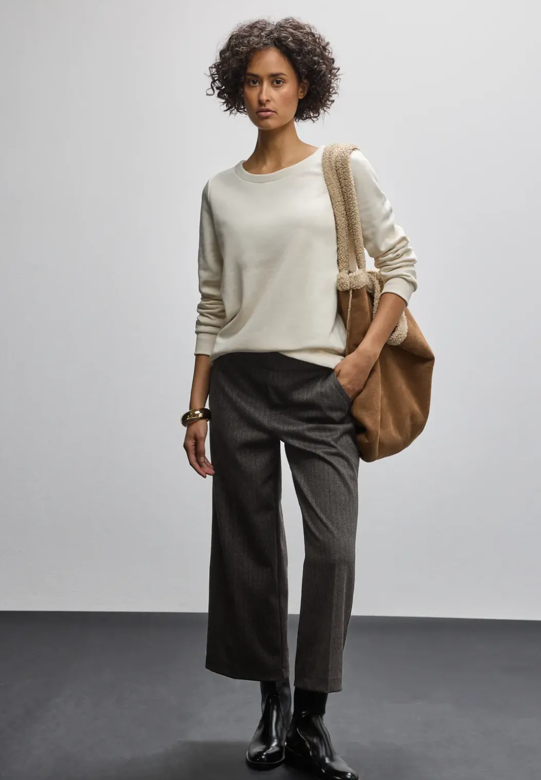 Culottes met visgraatmotief