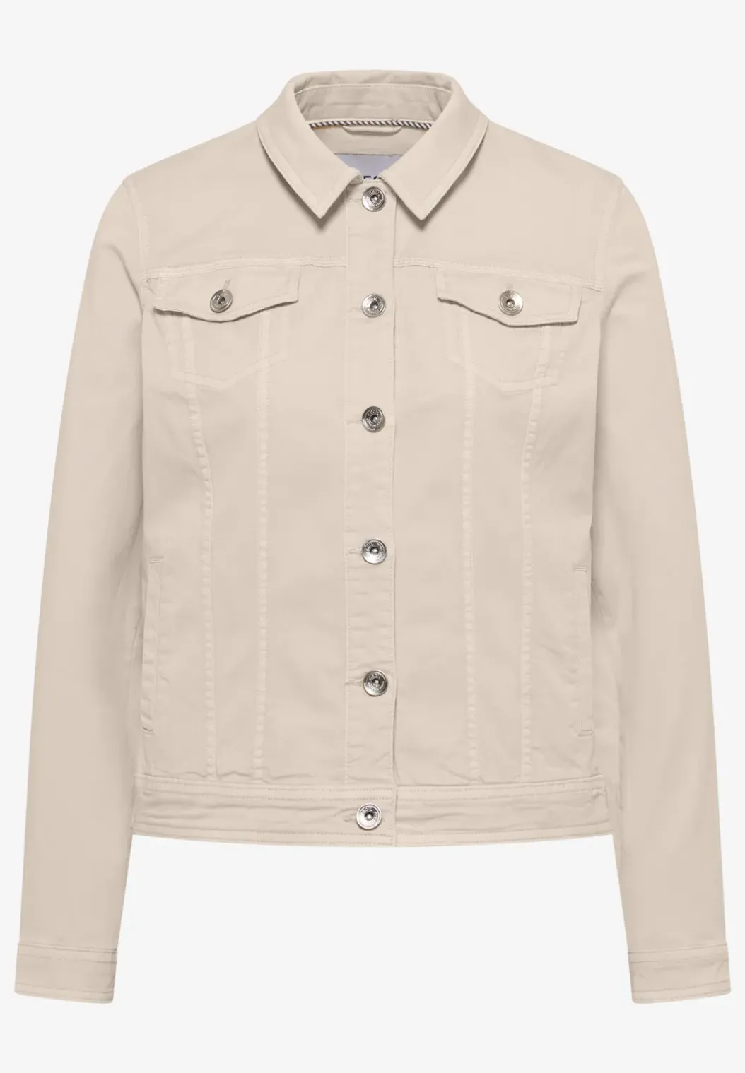 Denim jack met borstzakken en knopen