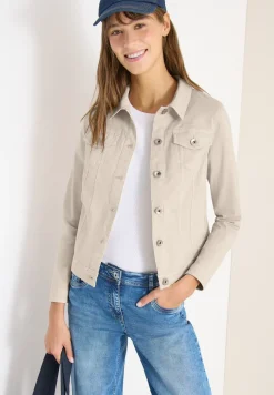 Denim jack met borstzakken en knopen