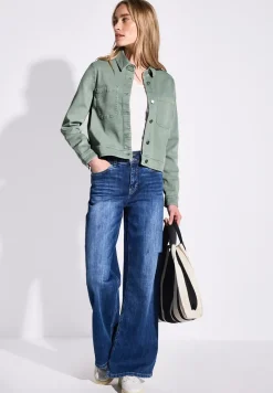 Denim jack met borstzakken