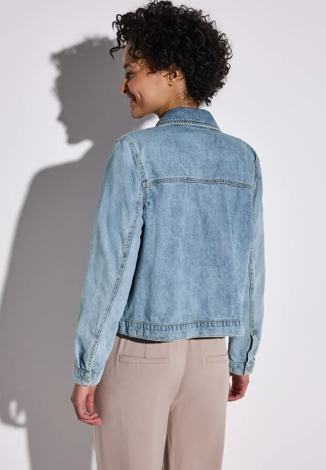 Denim jack met borstzakken