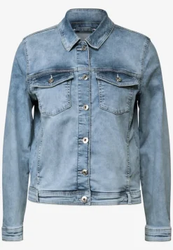 Denim jack met knoopsluiting