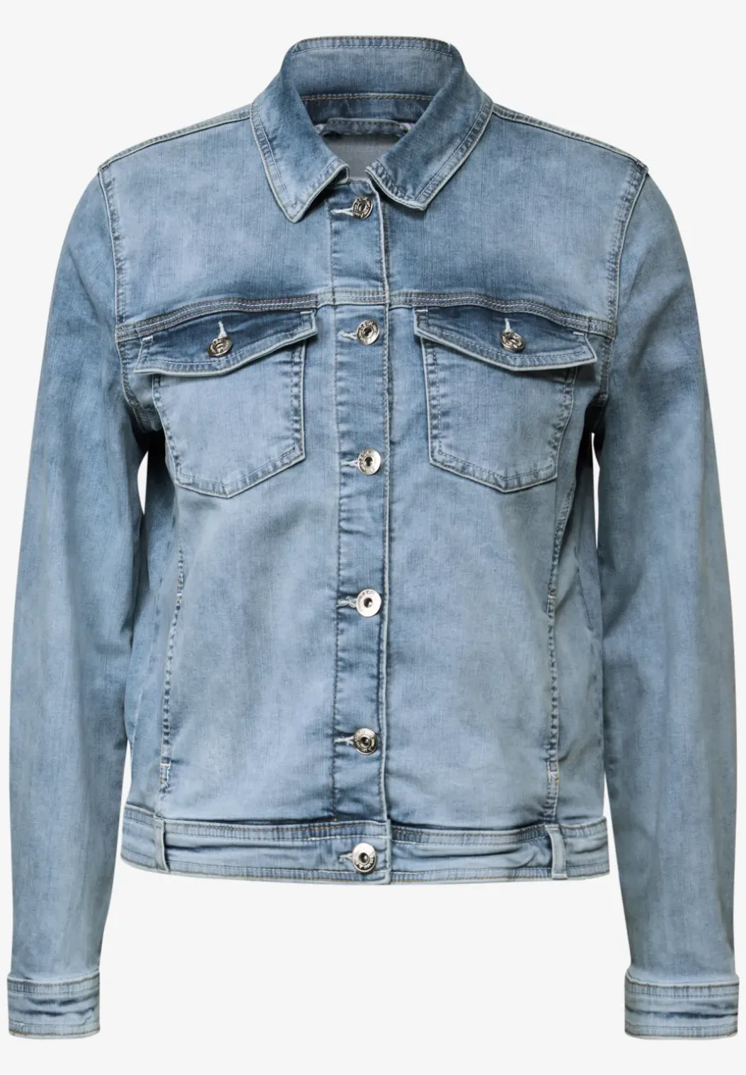 Denim jack met knoopsluiting