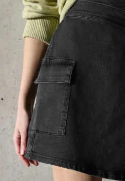 Denim rok in wikkel-look