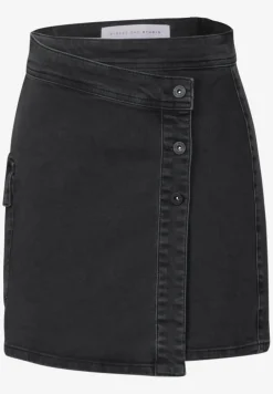 Denim rok in wikkel-look