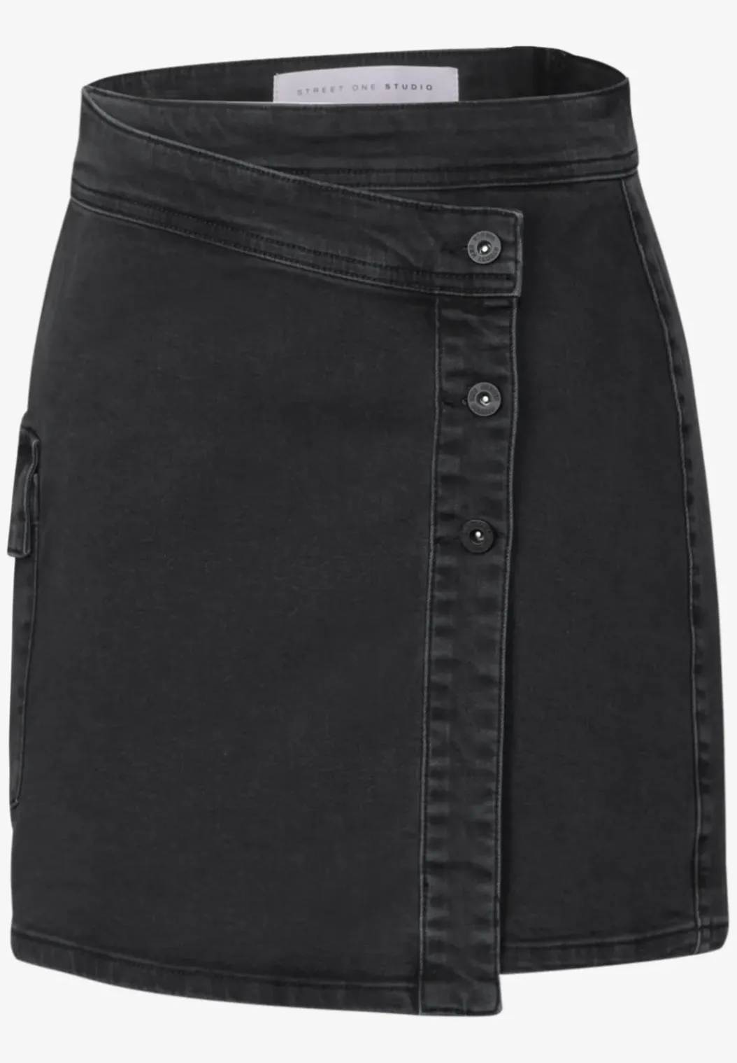 Denim rok in wikkel-look