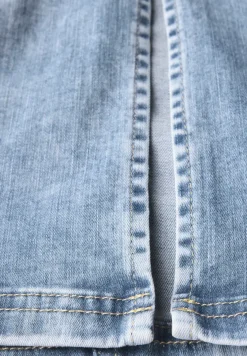 Denim rok met split