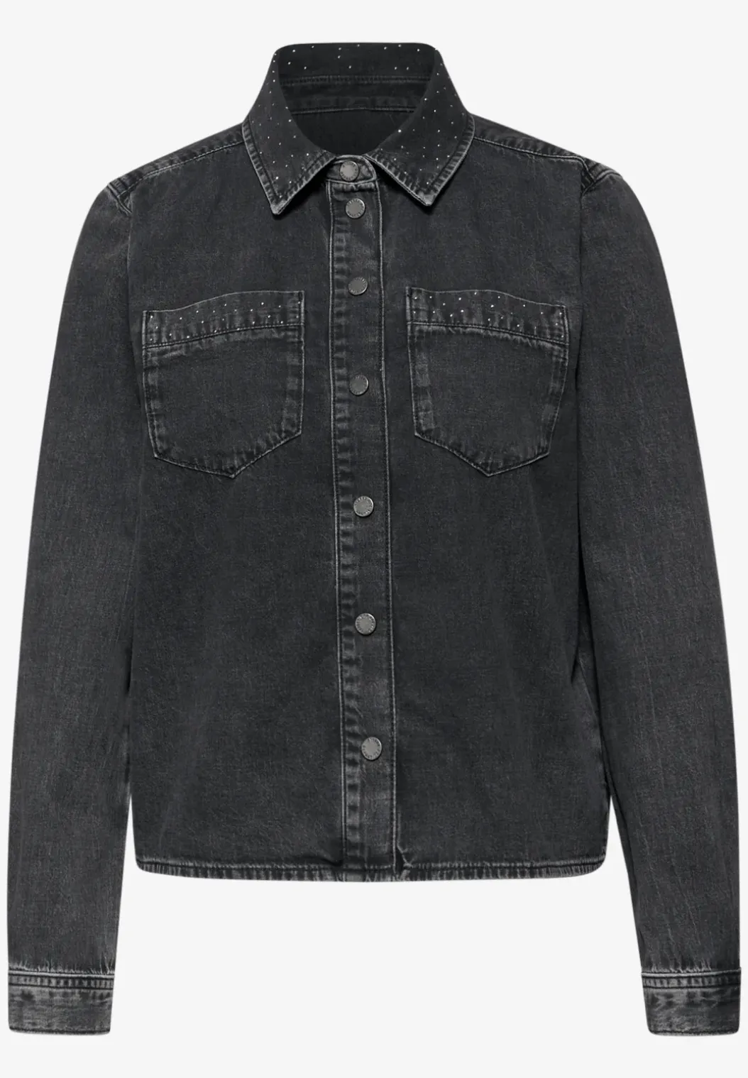 Denim shirt met glitterdetails