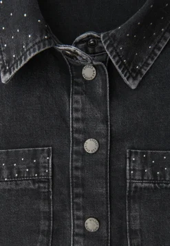 Denim shirt met glitterdetails