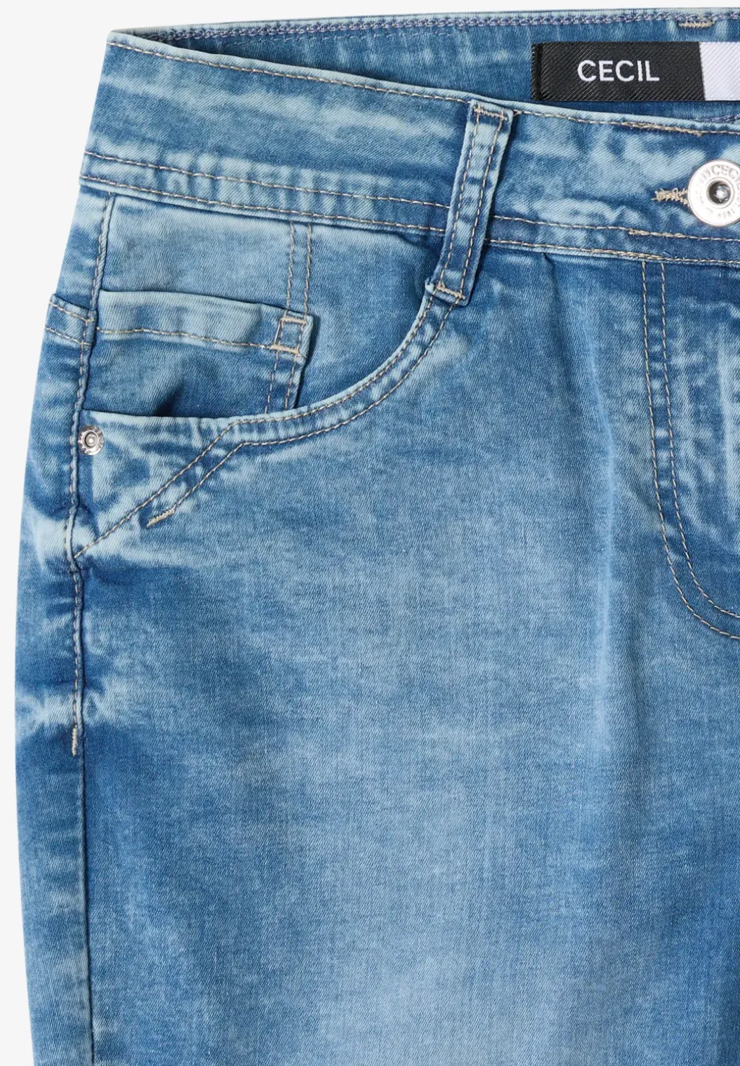 Denim shorts met Slim Legs
