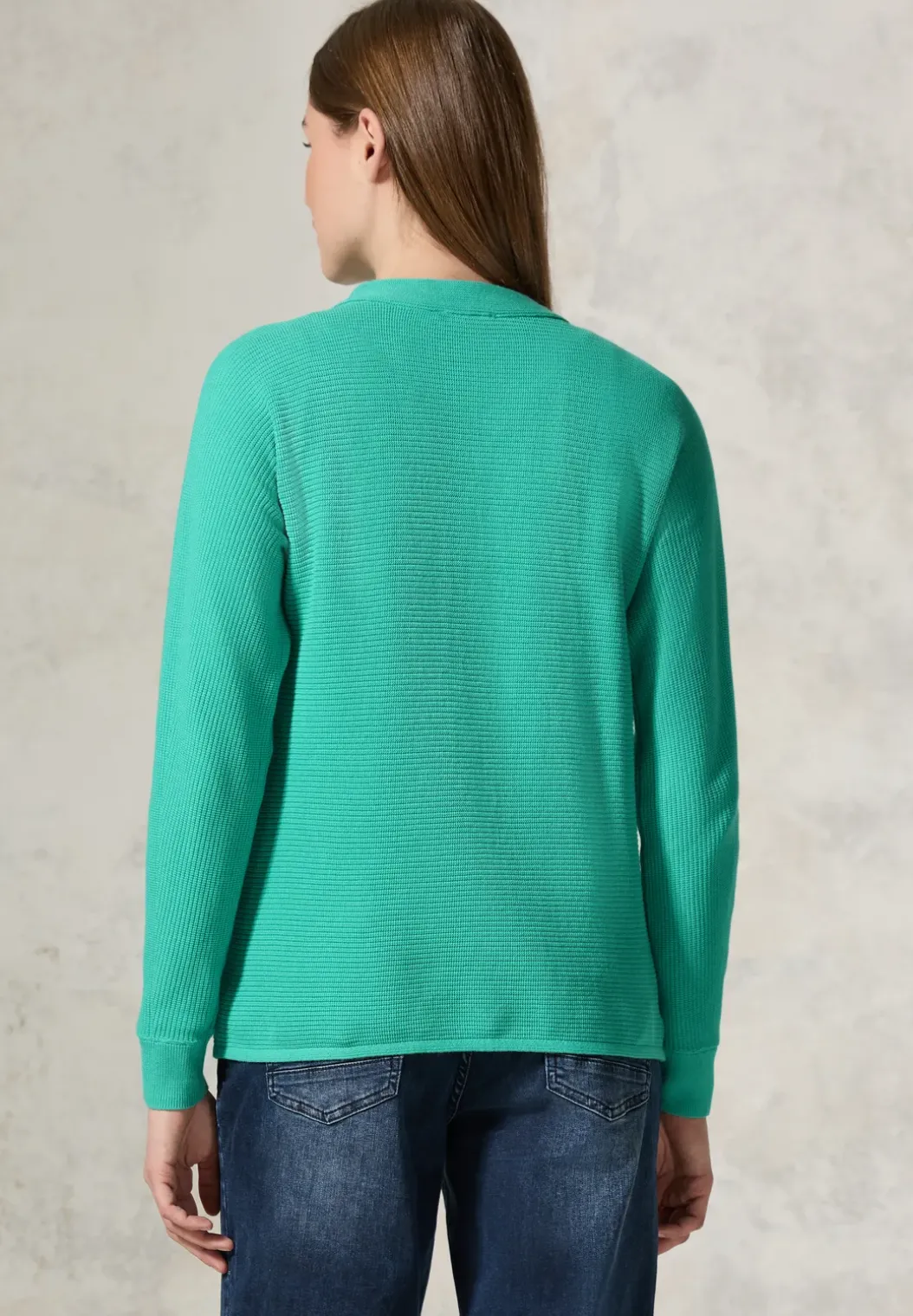 Dolman-trui met structuurmix
