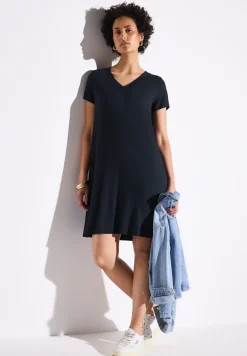 Effen jersey jurk