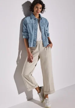 Gebleekt denim jasje