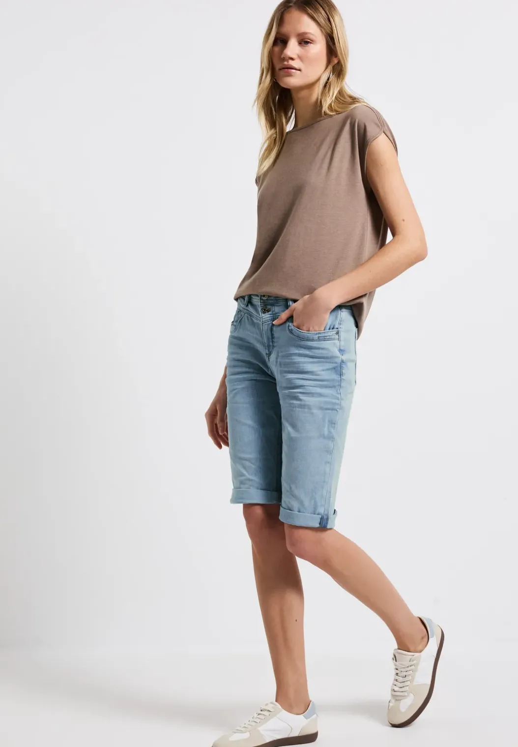 Gebleekte bermudajeans