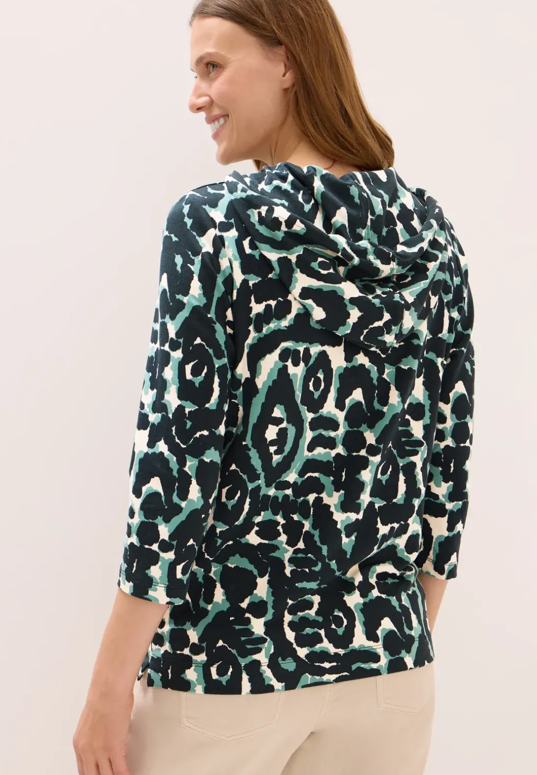 Gedessineerd shirt met capuchon