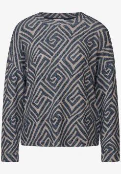 Gedessineerd shirt met lange mouwen