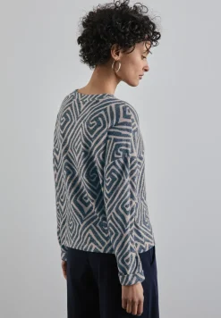 Gedessineerd shirt met lange mouwen