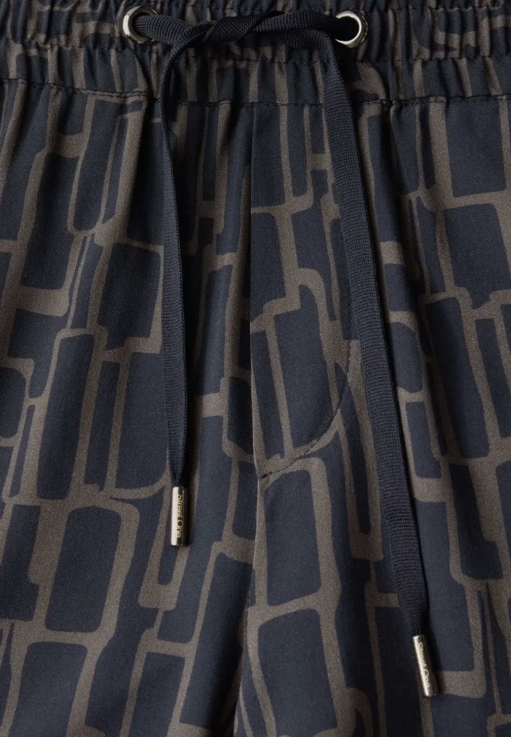 Gedessineerde 7/8 broek Wide Legs