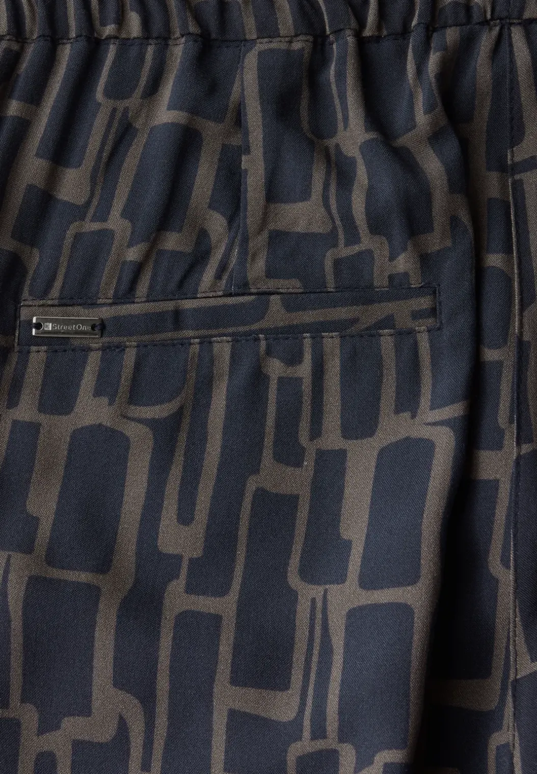 Gedessineerde 7/8 broek Wide Legs