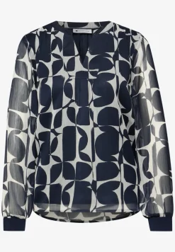 Gedessineerde blouse met tape