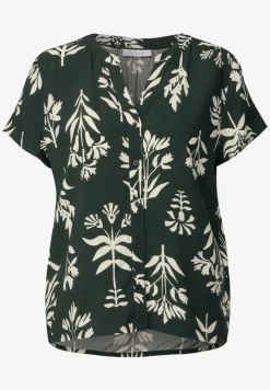 Gedessineerde blouse met korte mouwen