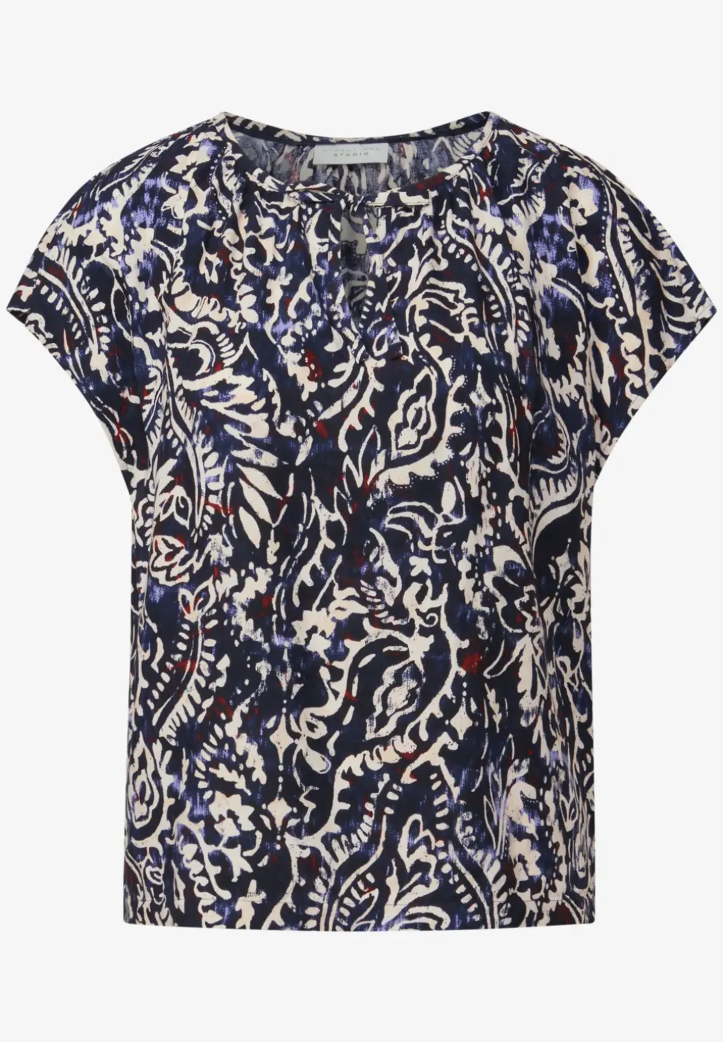 Gedessineerde blouse met rimpels