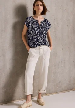 Gedessineerde blouse met rimpels