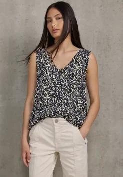 Gedessineerde blouse top