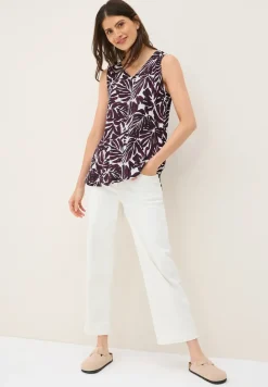 Gedessineerde blouse top