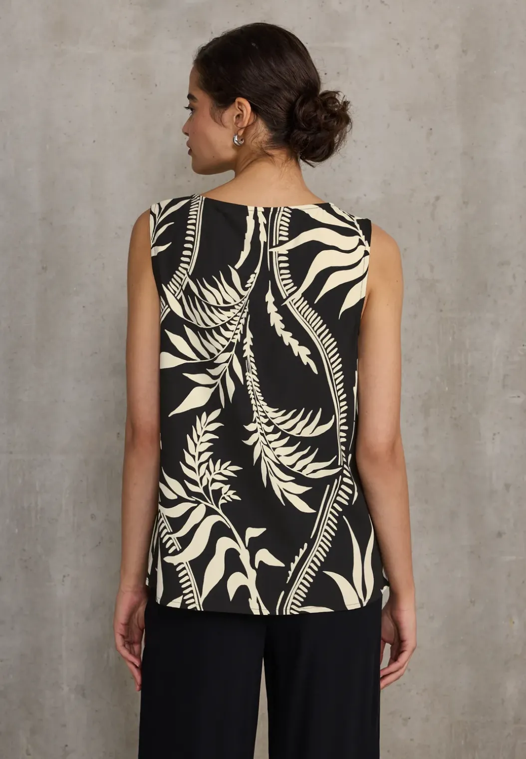 Gedessineerde blouse top
