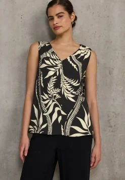 Gedessineerde blouse top