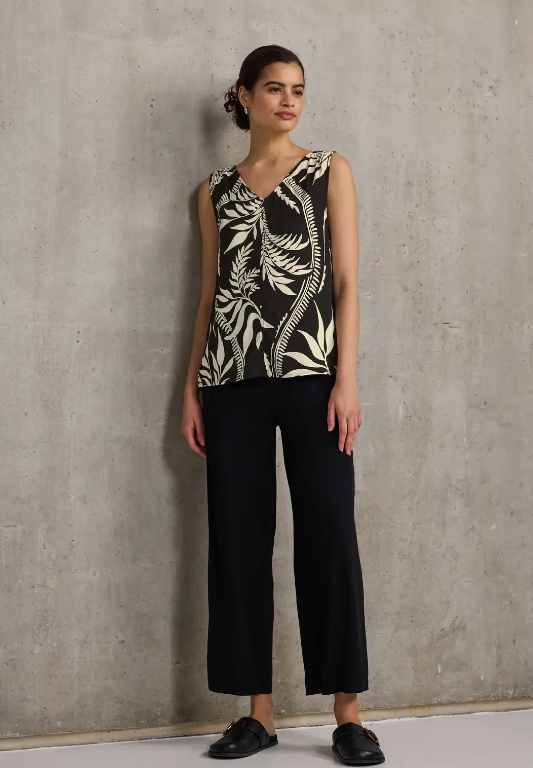 Gedessineerde blouse top