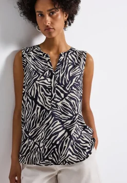 Gedessineerde blouse top