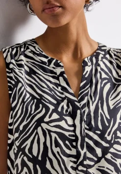 Gedessineerde blouse top