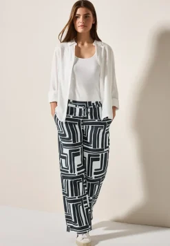Gedessineerde broek met structuur