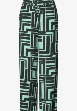 Gedessineerde broek met structuur