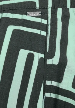 Gedessineerde broek met structuur