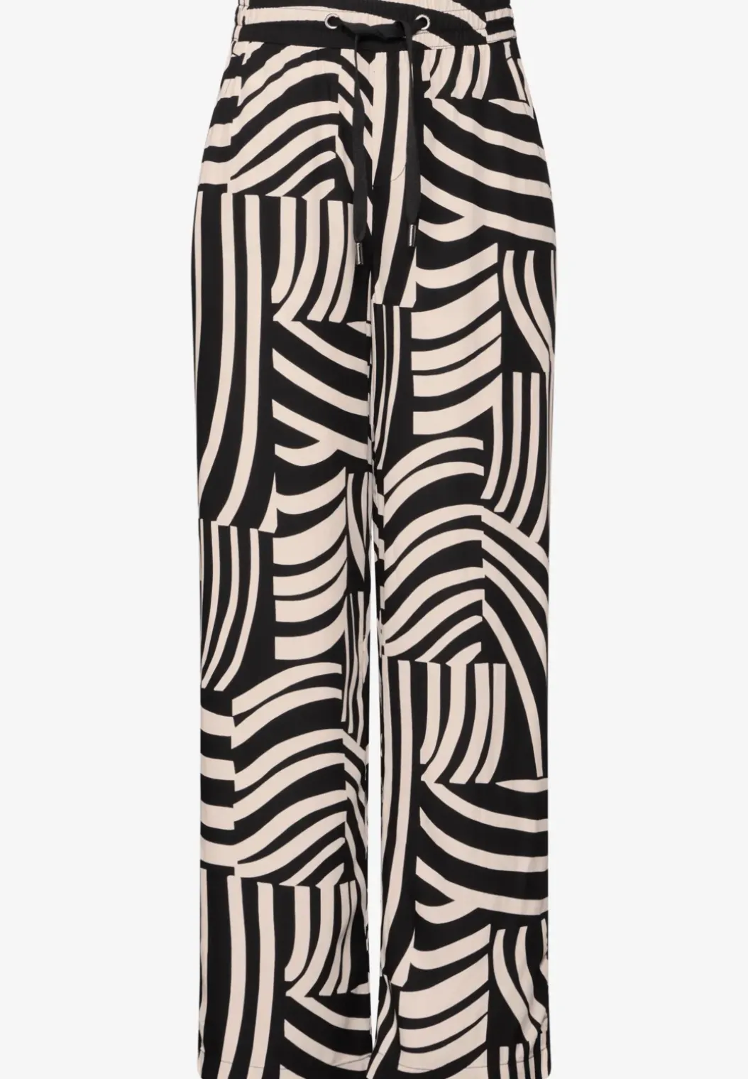 Gedessineerde broek met wijde pijpen