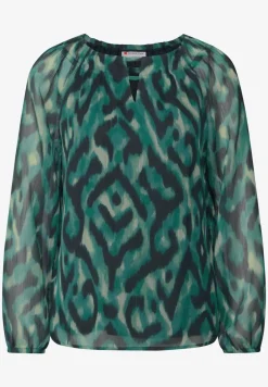 Gedessineerde chiffon blouse