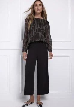 Gedessineerde chiffon blouse