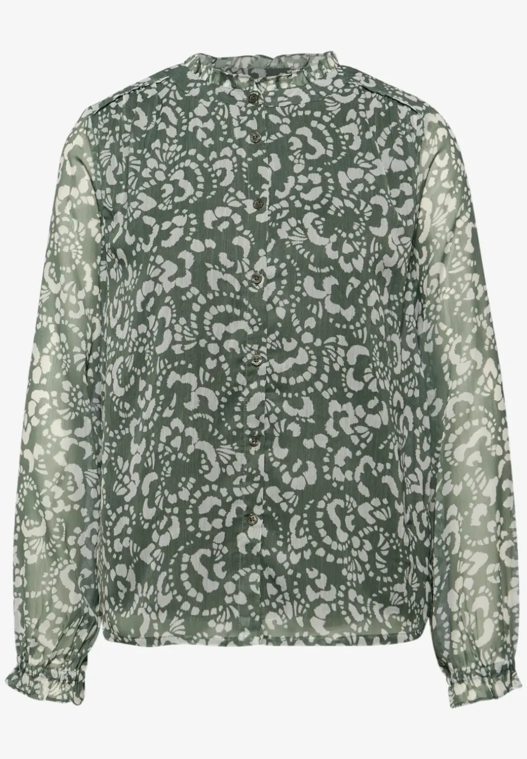 Gedessineerde chiffon blouse