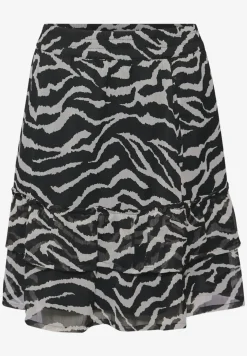 Gedessineerde chiffon rok