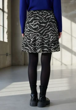 Gedessineerde chiffon rok