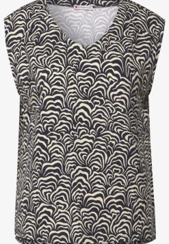 Gedessineerde jersey top