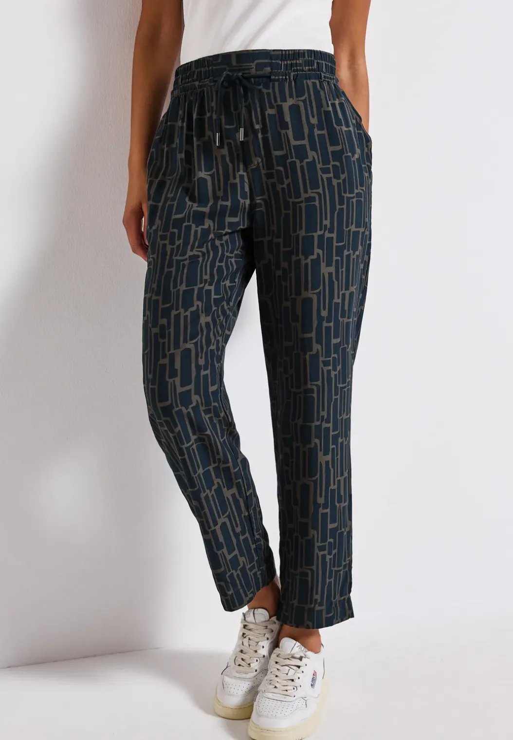 Gedessineerde Loose Fit broek