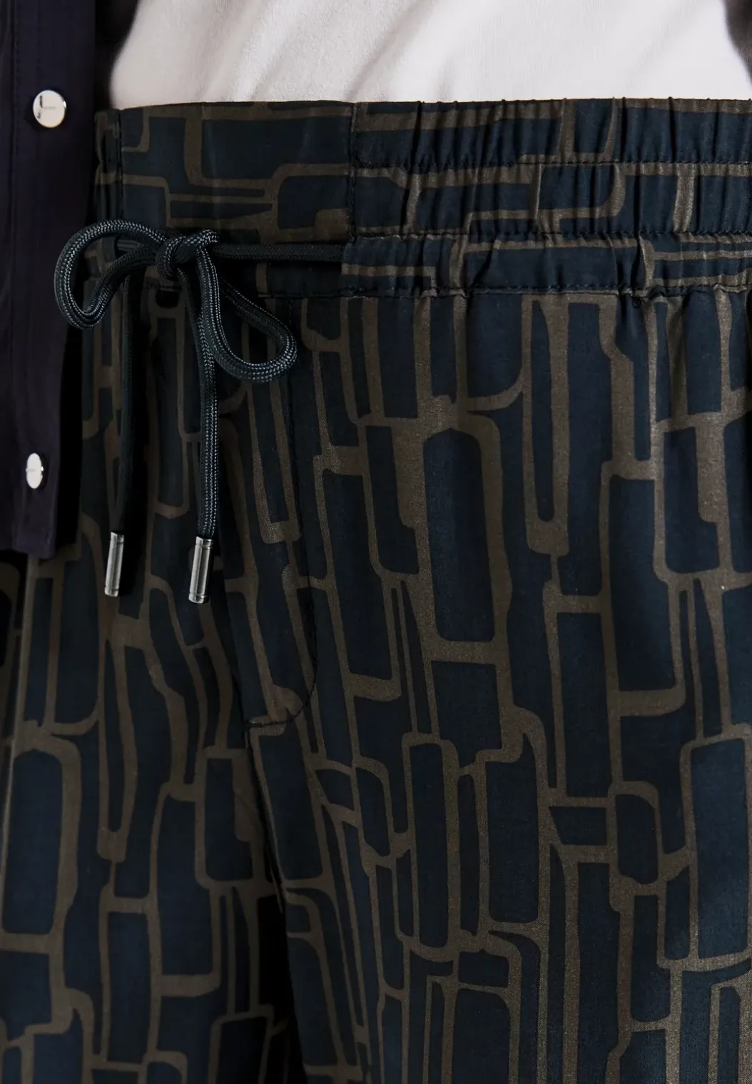 Gedessineerde Loose Fit broek