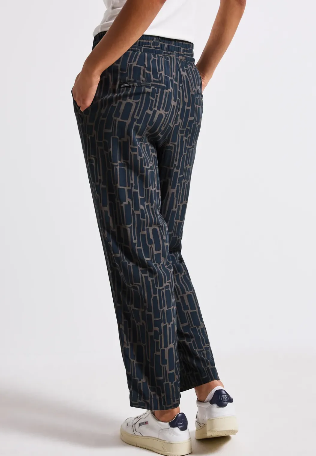 Gedessineerde Loose Fit broek