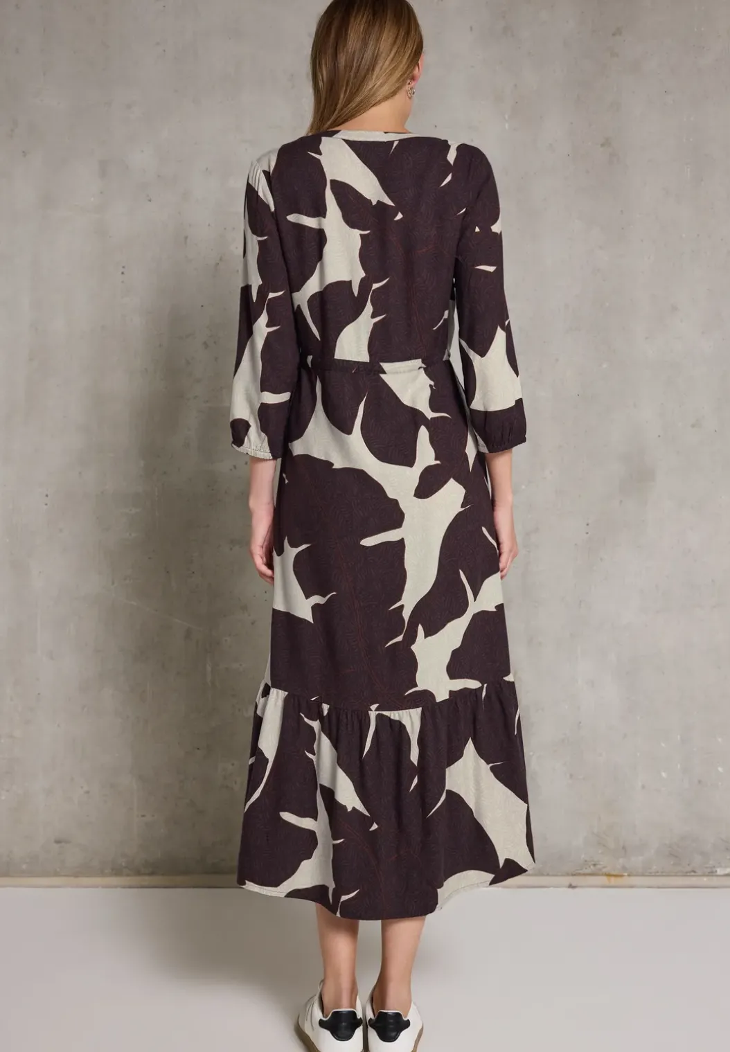 Gedessineerde maxi jurk