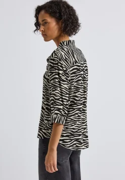 Gedessineerde overhemdblouse