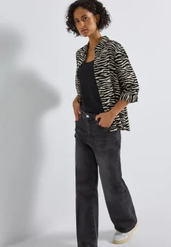 Gedessineerde overhemdblouse
